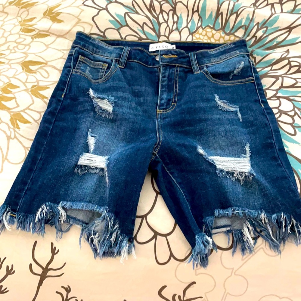 Distressed shorts